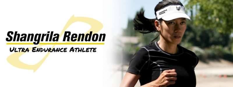 Shangrila Rendon Running, text "Shangrila Rendon: Ultra Endurance Athlete"