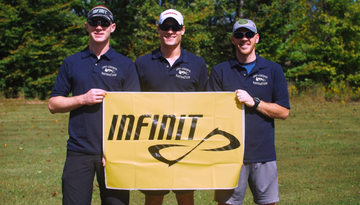 Off-Course Navigation Team with INFINIT Flag